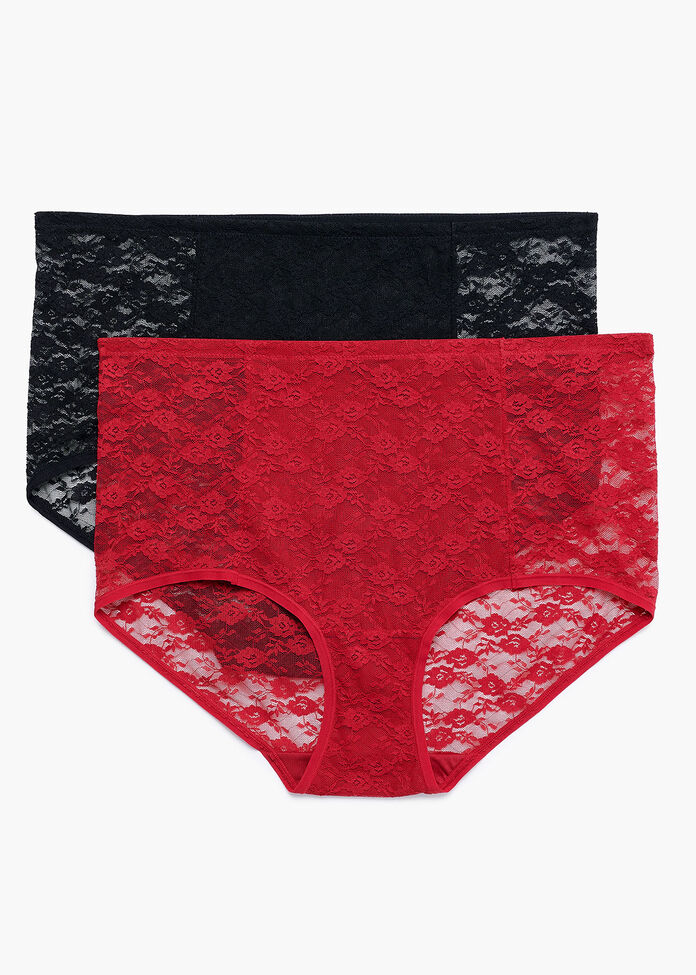 2Pk Lace Full Briefs, , hi-res