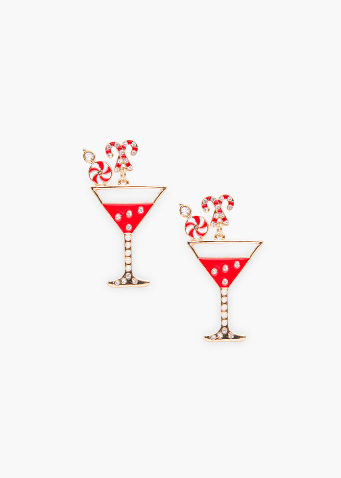 Christmas Cocktail Earrings, , hi-res