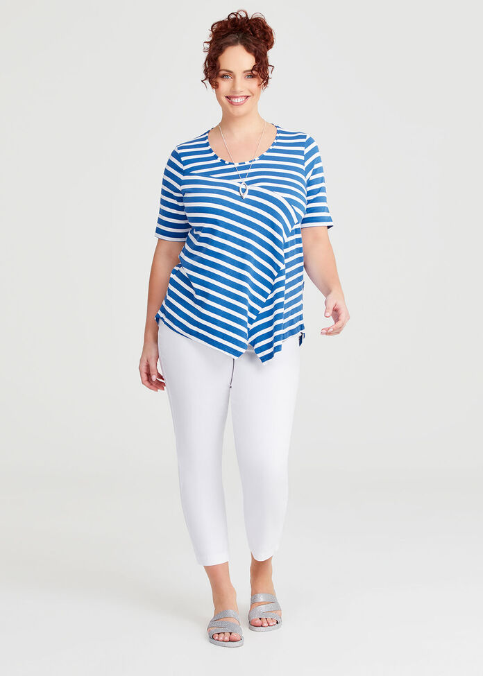 Natural Asymmetric Stripe Top, , hi-res