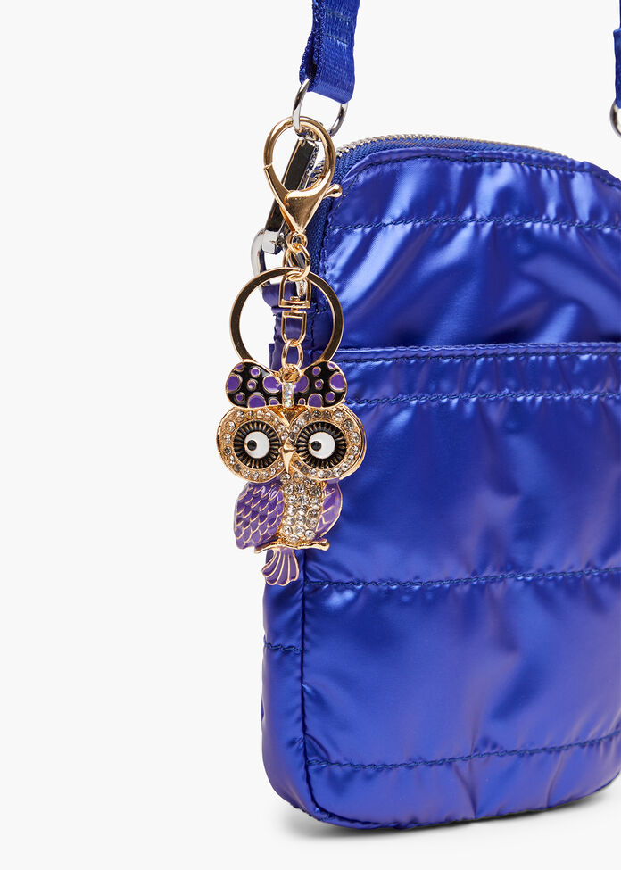 Owl Bag Charm, , hi-res
