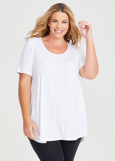 Plus Size Bamboo Base Short Sleeve Top