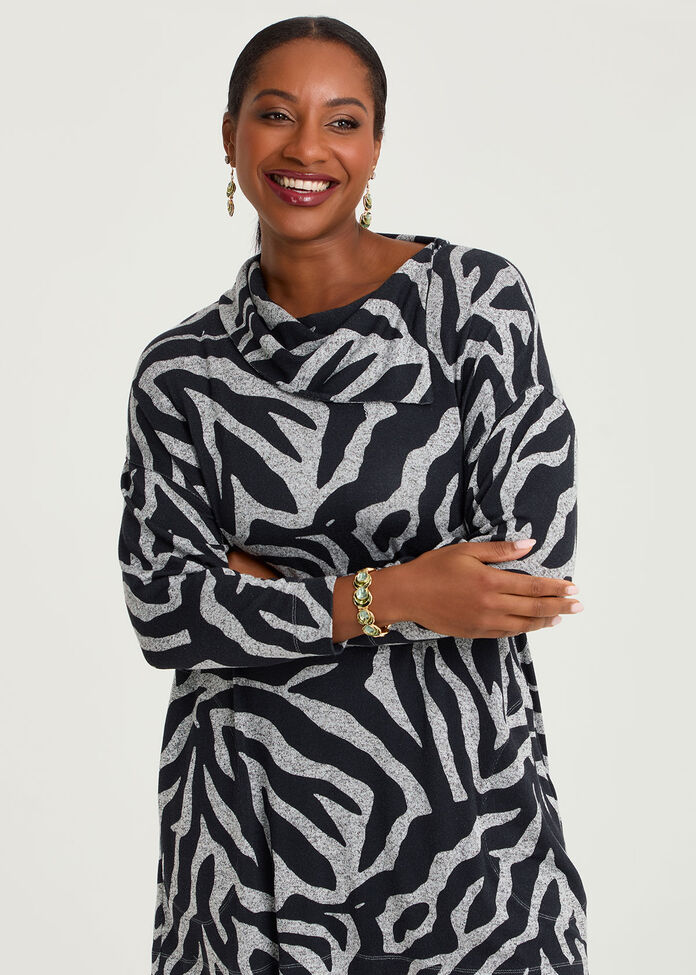Bamboo Cosy Drape Neck Tunic, , hi-res