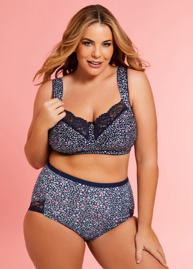 Plus Size Wirefree Cotton Comfort Bra