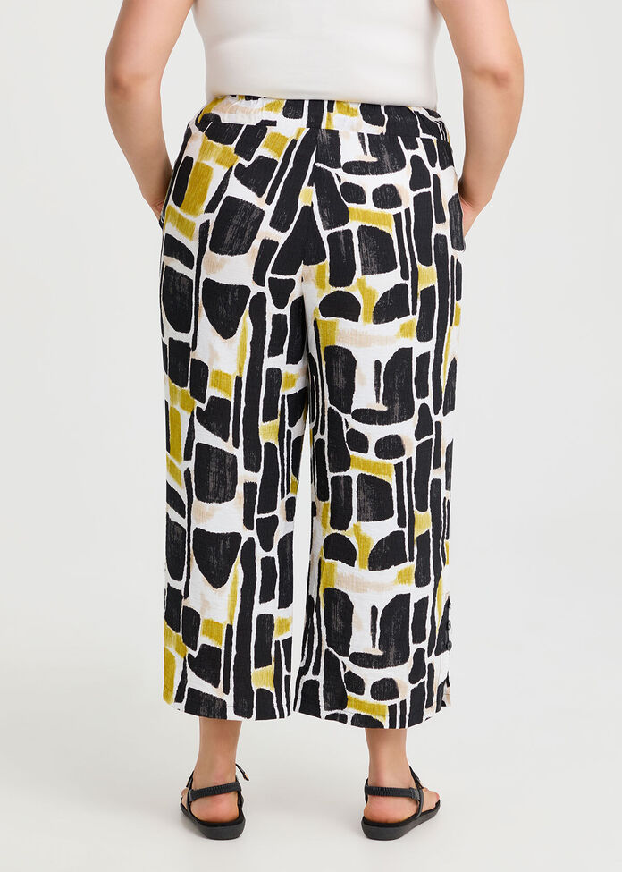 Abstract Natural Crop Pant, , hi-res