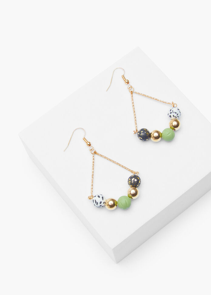 Polymer Clay Ball Earrings, , hi-res