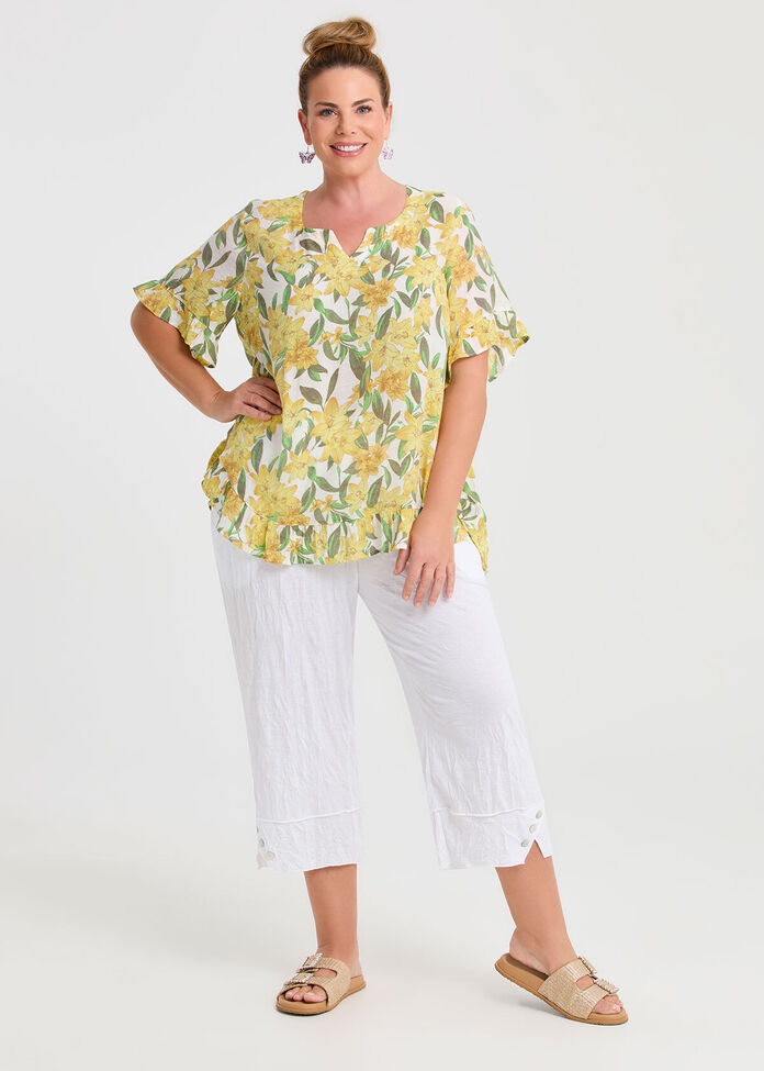 Salsa Ruffle Natural Top, , hi-res