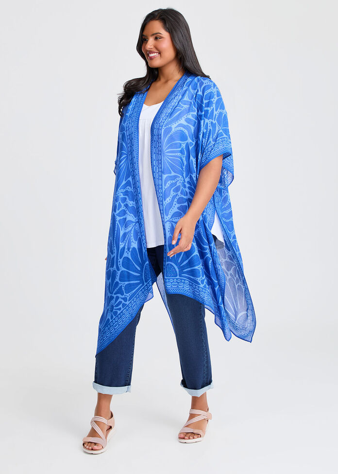 New Abstract Cape Kimono, , hi-res