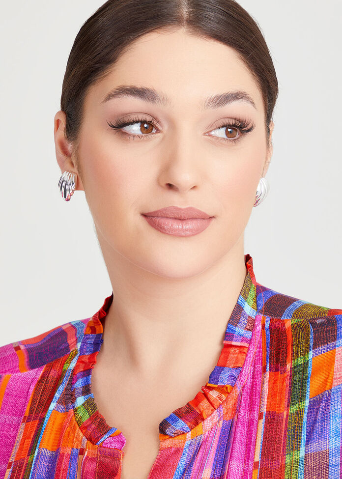 Shiny Clip On Earrings, , hi-res
