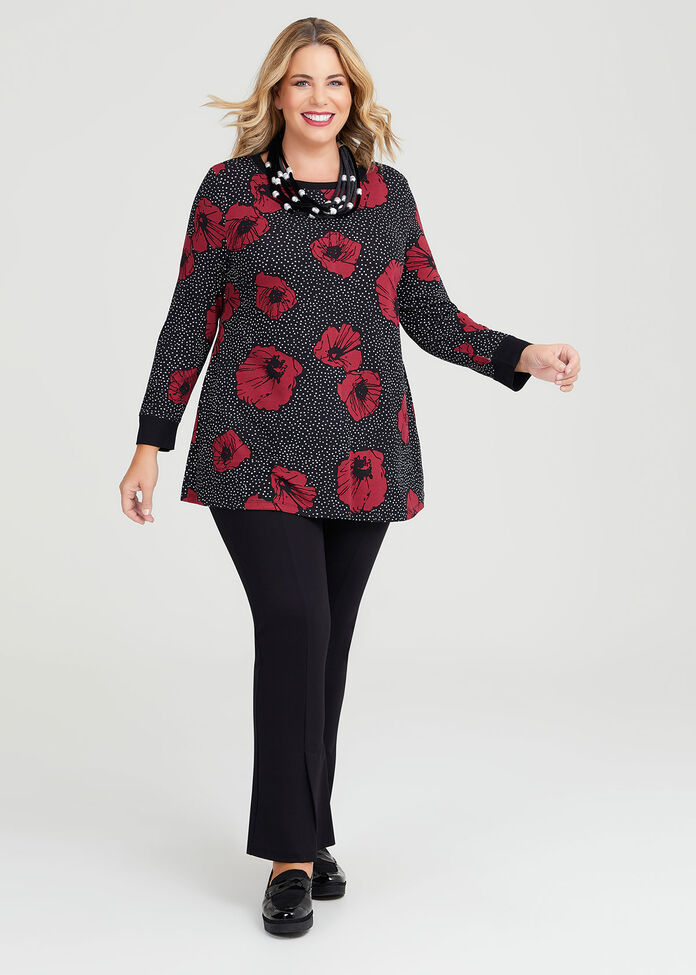 Natural Rouge Floral Top, , hi-res