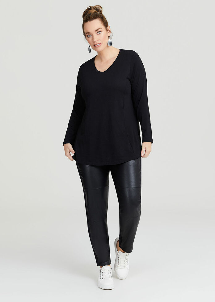 Shop Plus Size Ponte Pu Pant in Black | Taking Shape AU