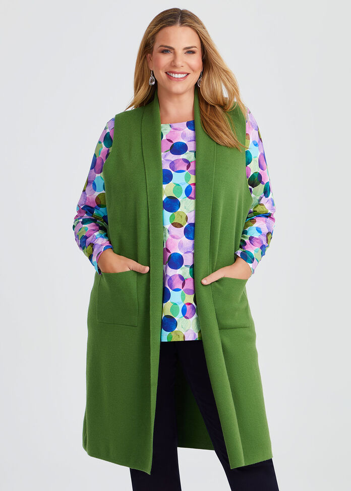 Soft Touch Knit Pocket Vest, , hi-res
