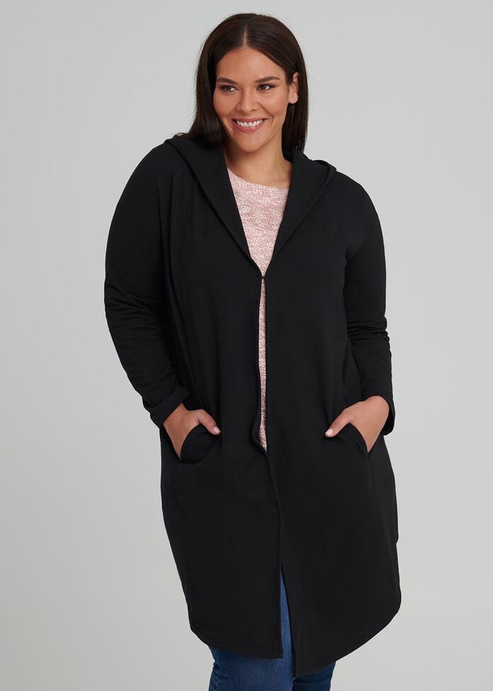 Chic Hooded Cardi, , hi-res