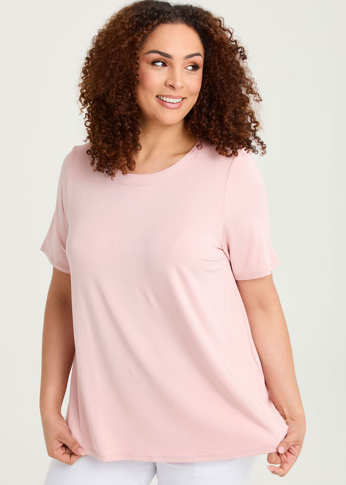 Bamboo Foundation Round Neck Top, , hi-res