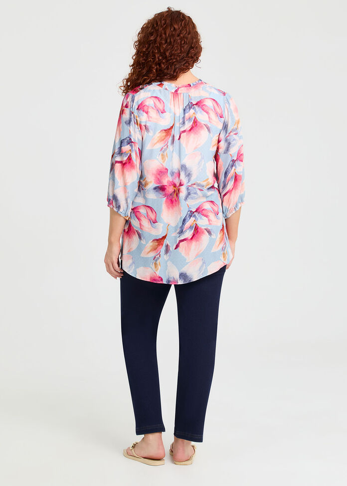 Natural Bloom Print Top, PRINT, hi-res