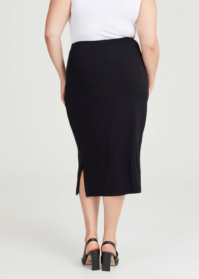 Shop Plus Size Bamboo Base Long Pencil Skirt in Black | Taking Shape AU