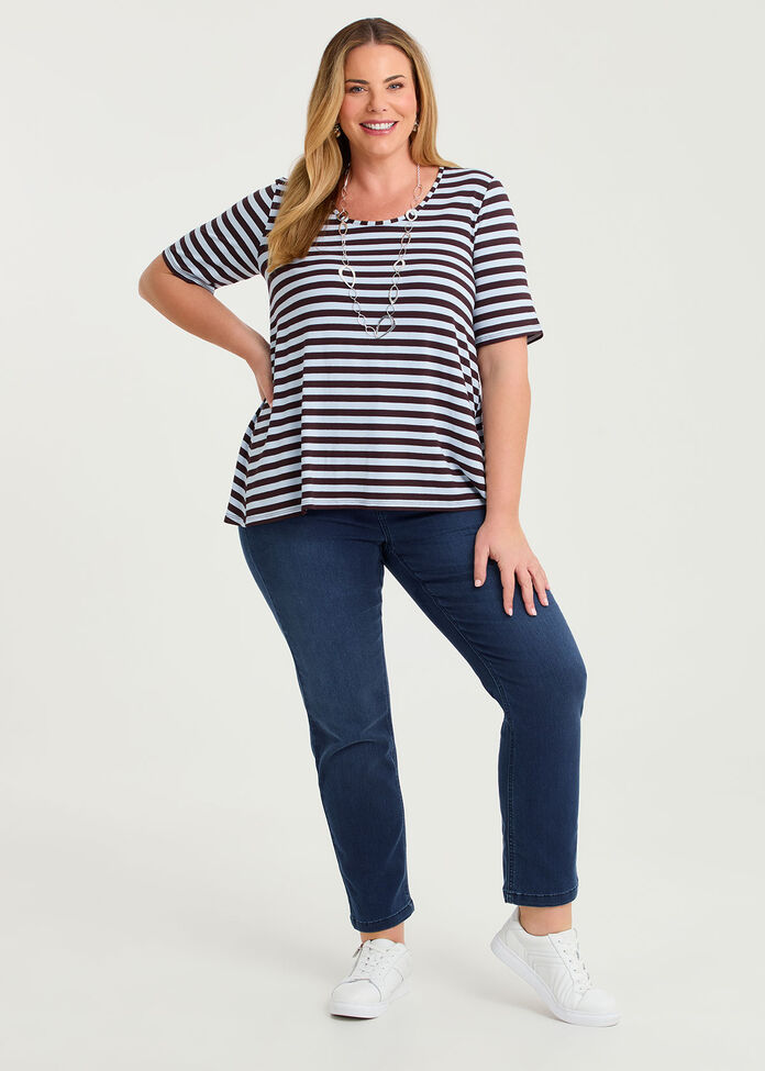 Natural Stripe Essential T-Shirt, , hi-res