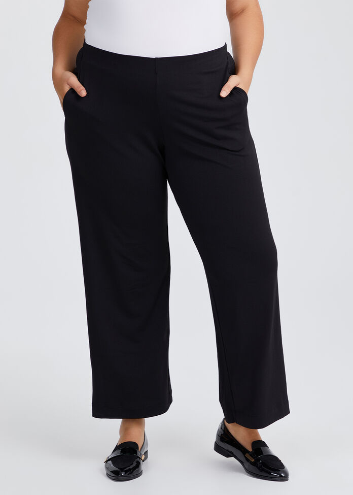 Shop Plus Size Audrey Wide Leg Pant, Black Taking Shape AU