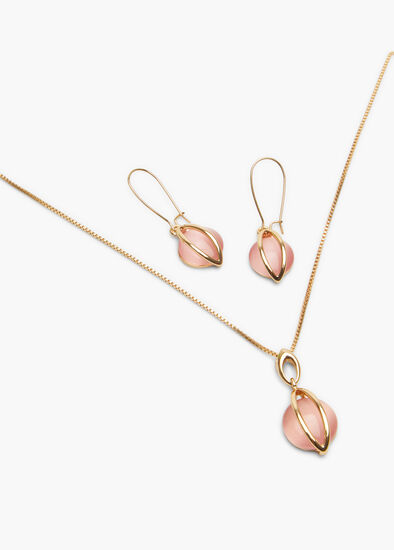 Circle Necklace & Earring Set