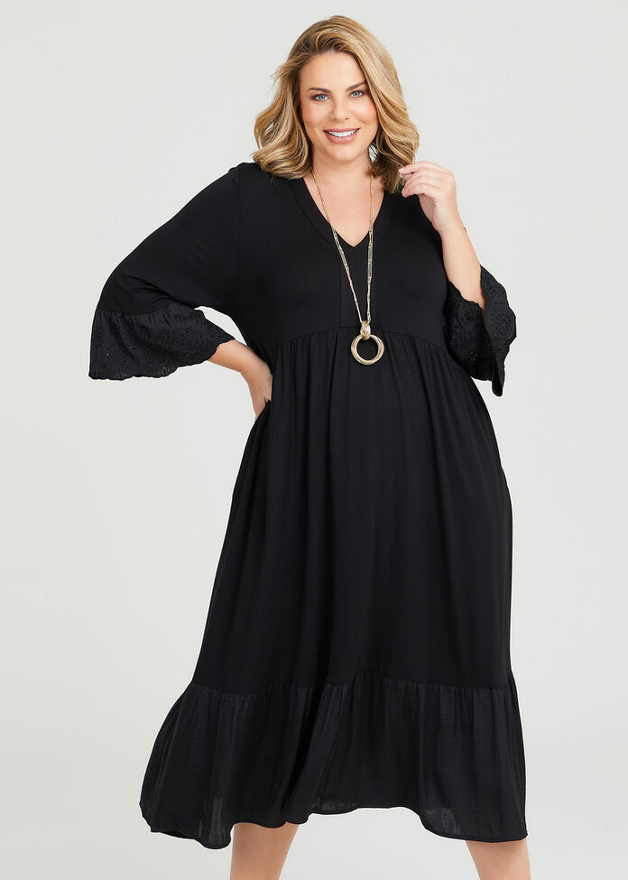 Shop Plus Size Luxe Harper Dress in Black | Sizes 12-30 | Taking Shape AU
