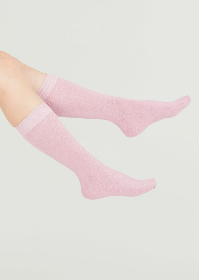 Set/2 Lurex Crew Socks, , hi-res
