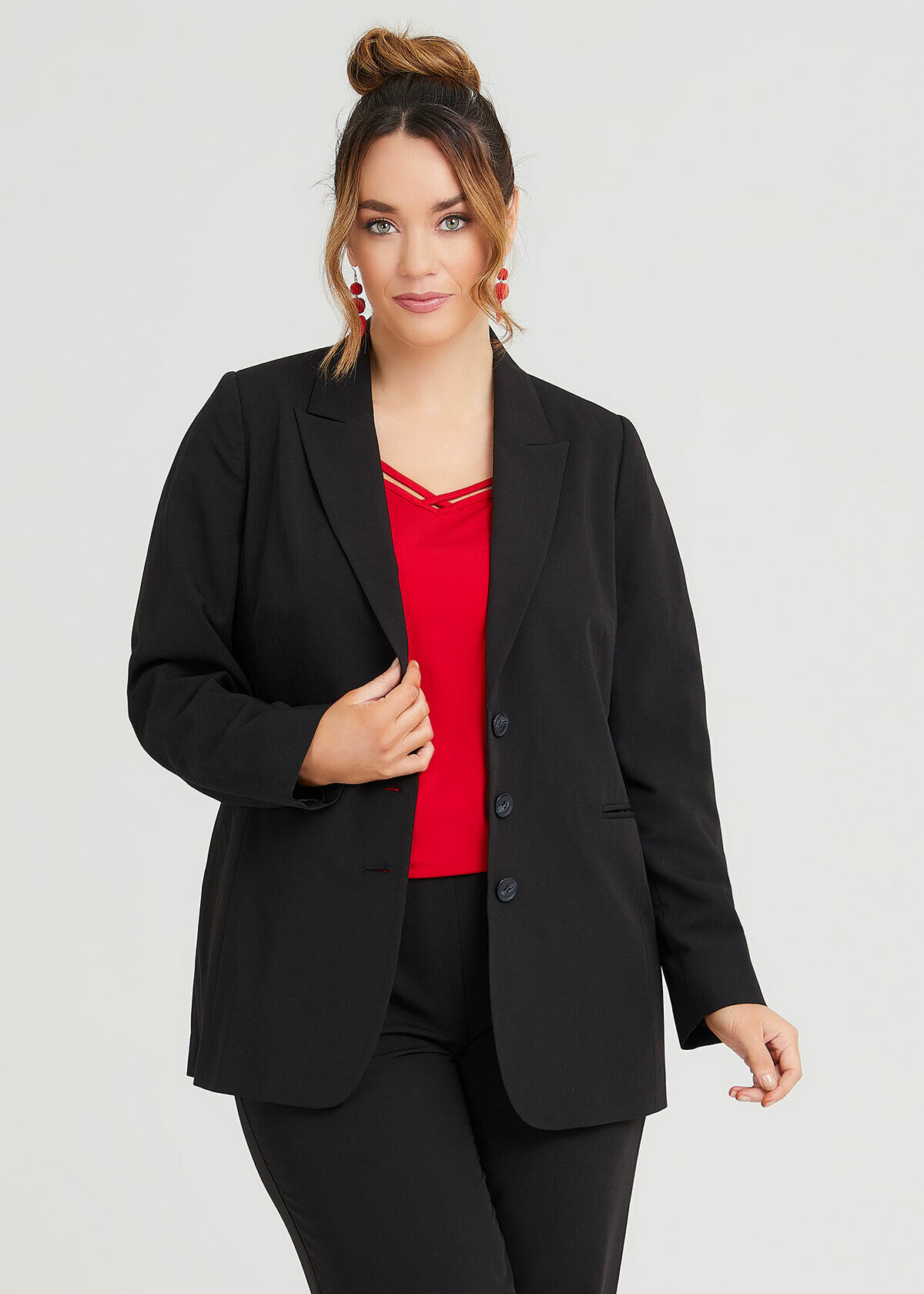Plus size red suit jacket 2025
