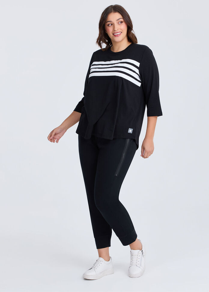 Cotton Active Zip Trim Jogger, , hi-res