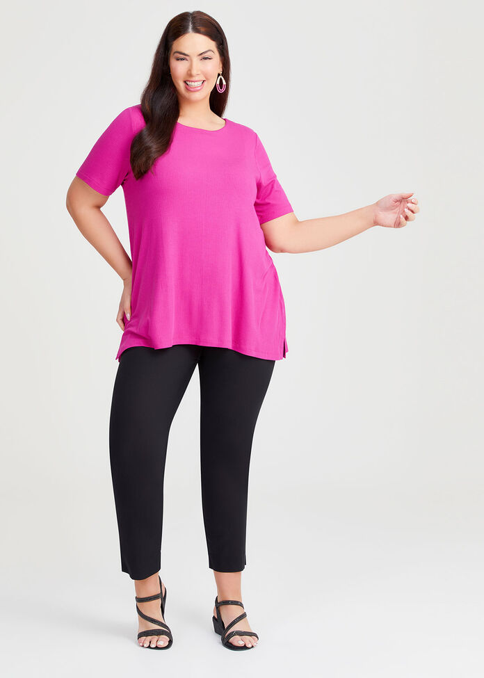 Natural Essential Rib Top, , hi-res