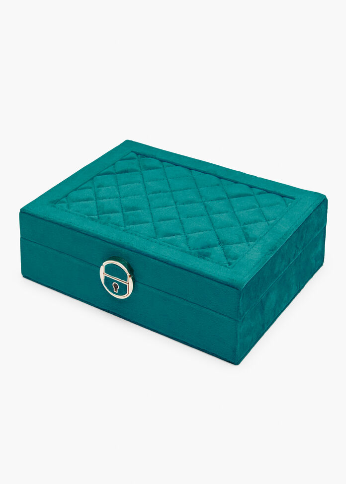 Velvet Jewellery Box, , hi-res