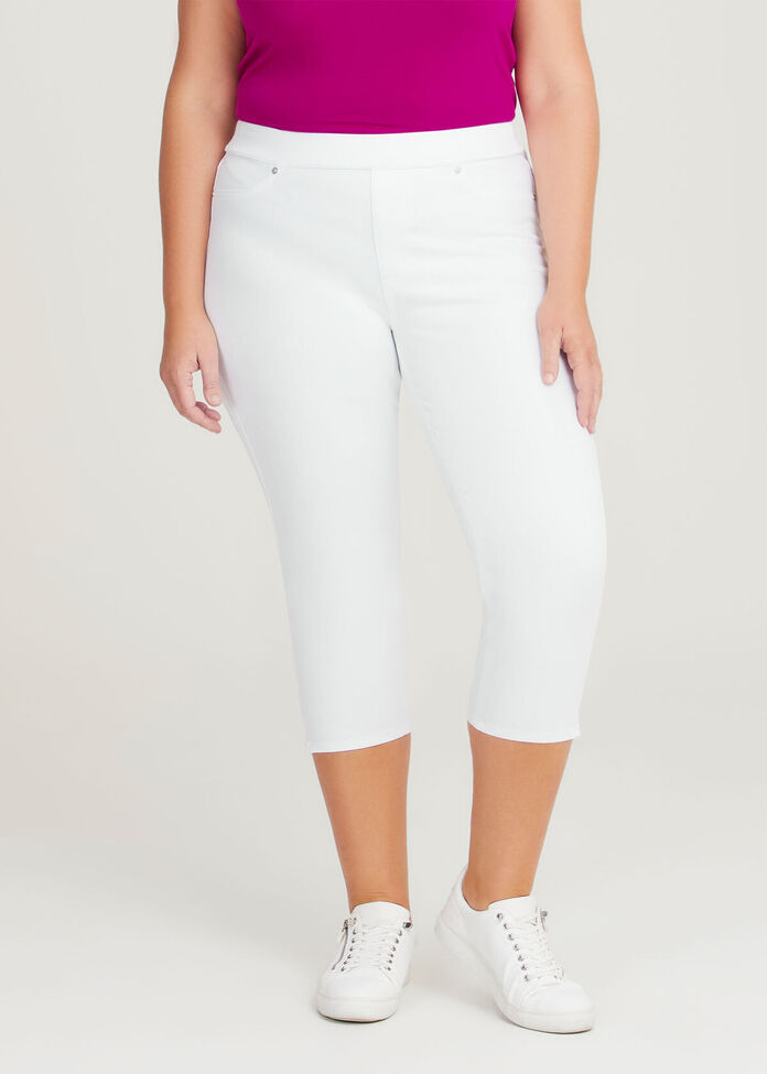 Fashionista Capri Jeggings - Women's Plus Size in Bright White – Apple Girl  Boutique