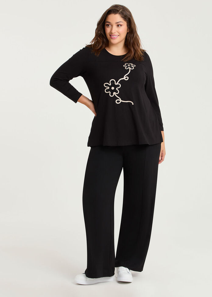 Natural Addison Floral Top, , hi-res