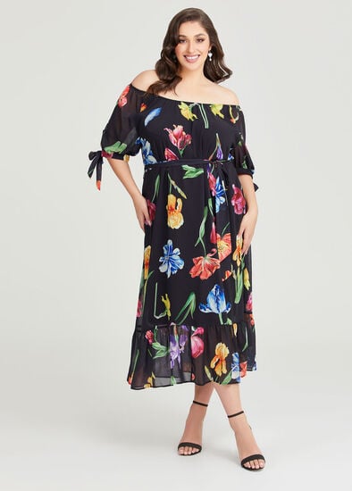 Plus Size Calla Floral Maxi Event Dress