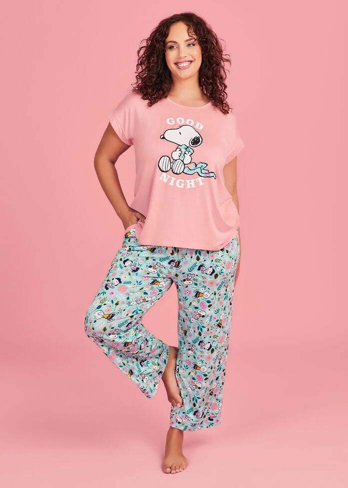 Peanuts Snoopy Print Pyjama Pant, , hi-res