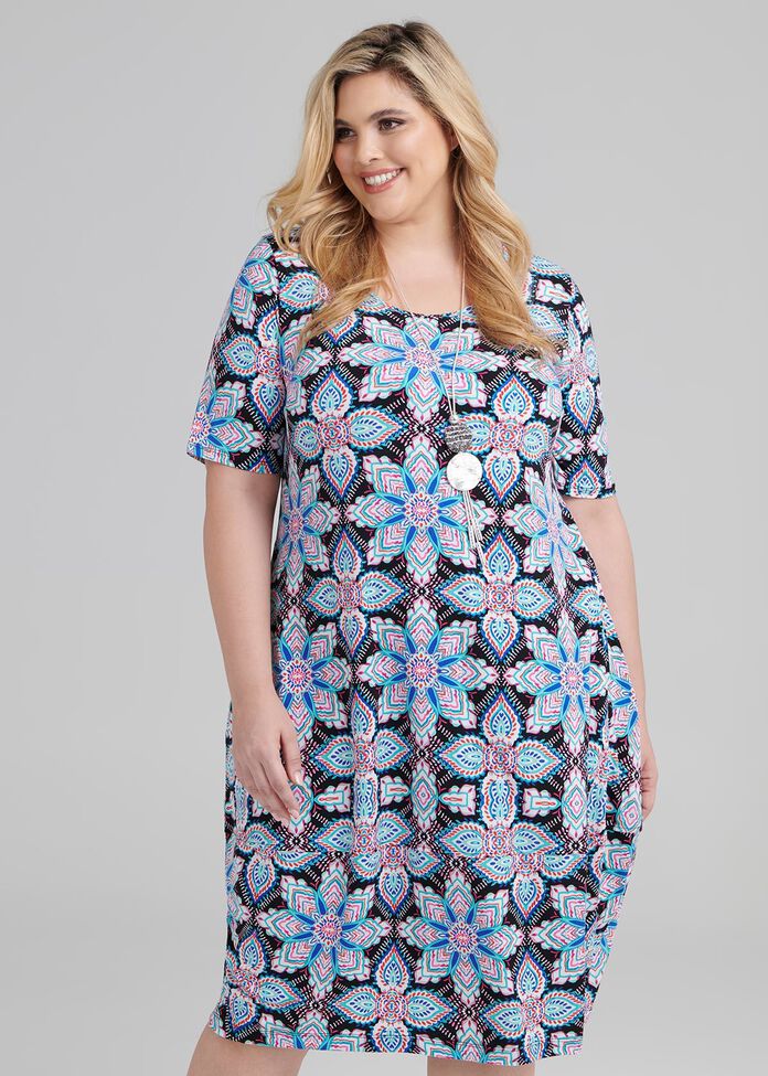 Shop Plus Size Kaleidoscope Dress in Print | Taking Shape AU