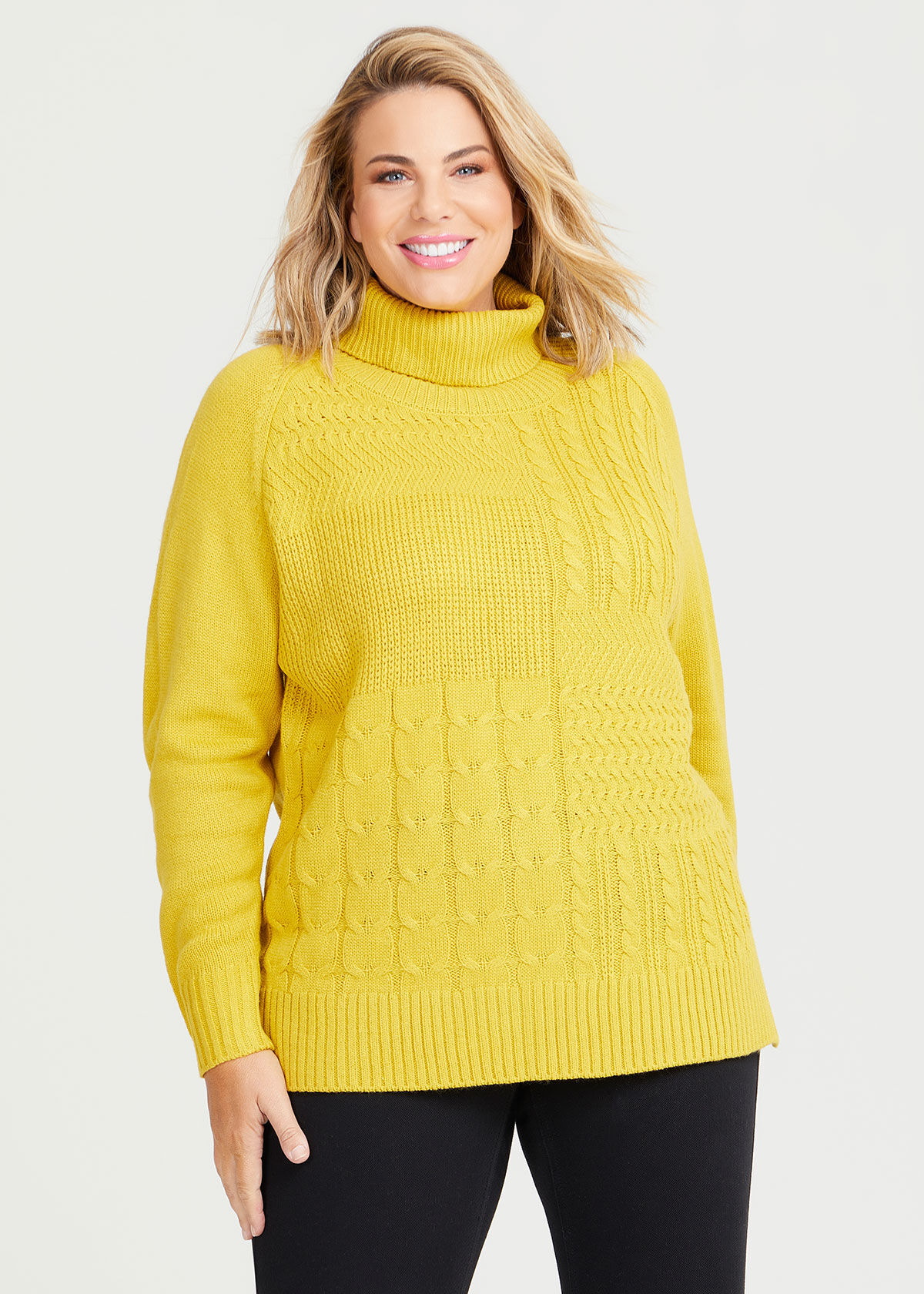 Plus size best sale yellow jumper
