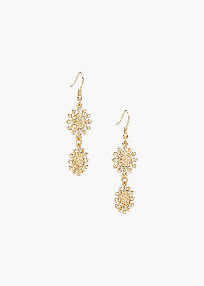 Christmas Snowflake Earrings, , hi-res