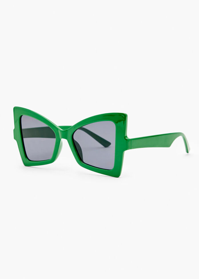 Green Bold Sunglasses, , hi-res