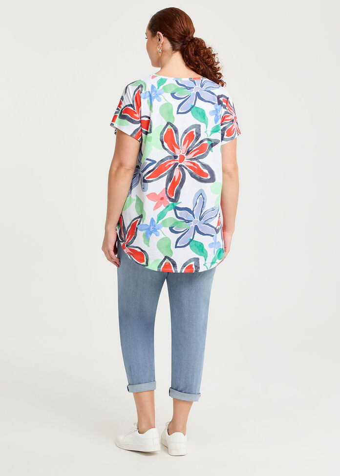 Cotton Flower Impact T-shirt, , hi-res