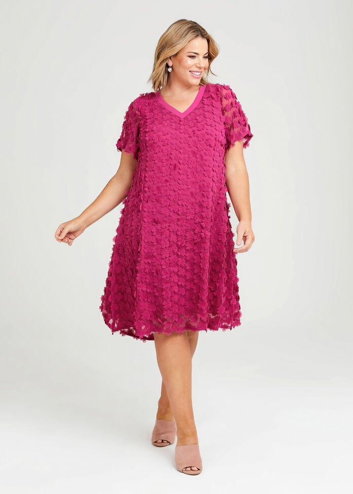 Falling Petal Cocktail Dress, , hi-res