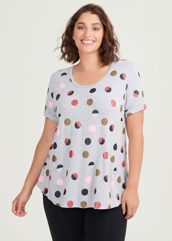 Bamboo Mono Spot Active Top, , hi-res