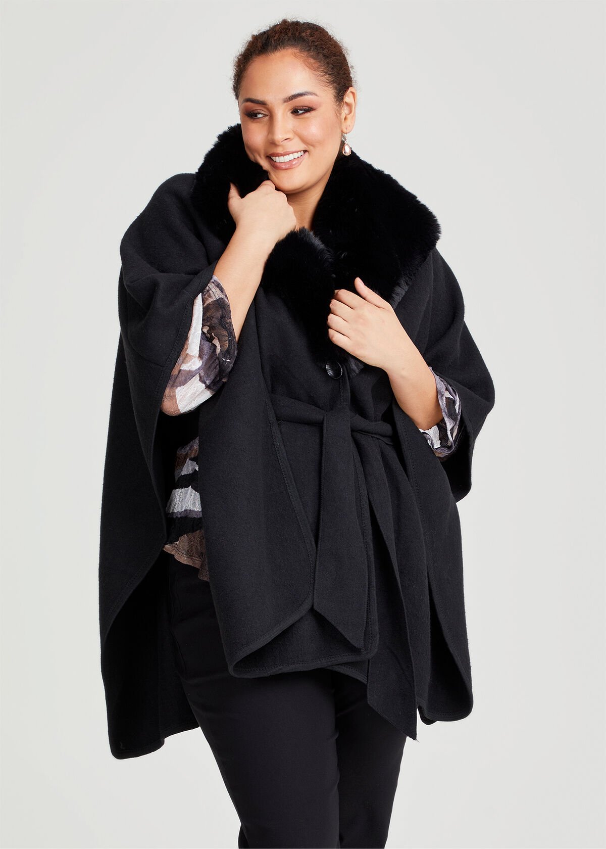 Fur cape womens discount