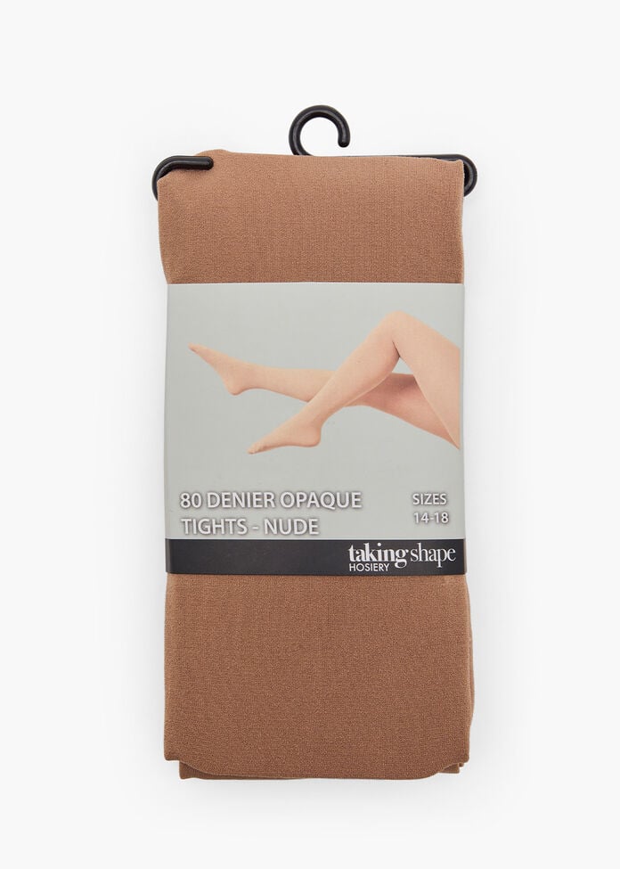 80D Opaque Nude Tights, , hi-res