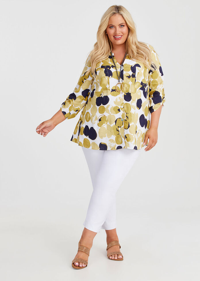 Spot Linen Bamboo Shirt, , hi-res