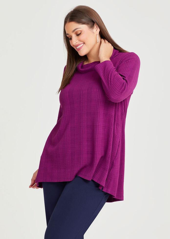 Shop Plus Size Blair Textured Cowl Neck Top, Red Taking Shape AU