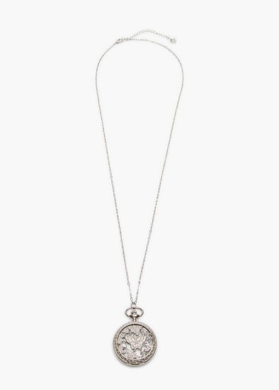 Plus Size Butterfly Watch Locket Necklace