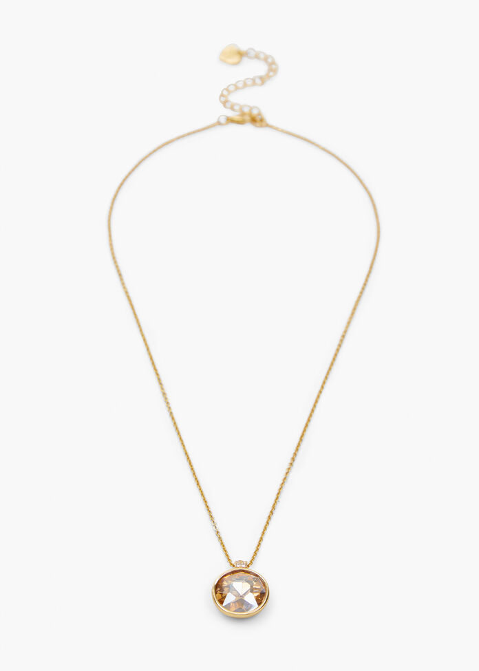Detailed Jewel Drop Necklace, , hi-res