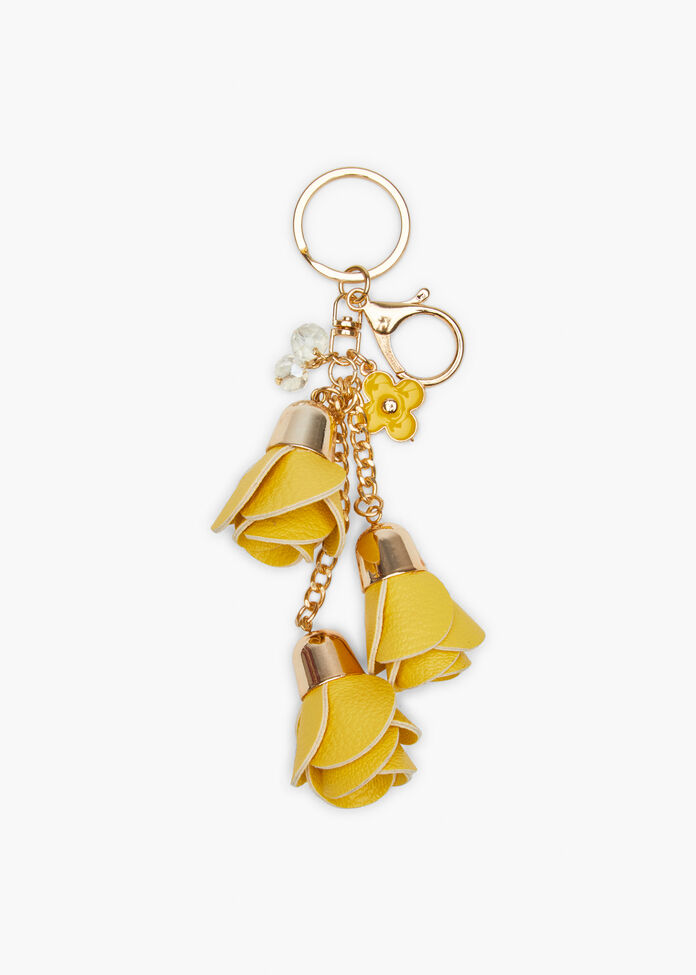 3 Flower Bag Charm, , hi-res