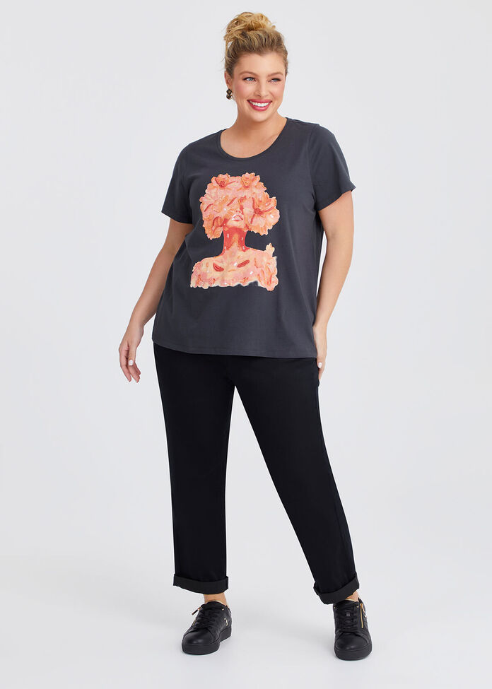 Cotton Fashion T-shirt, , hi-res