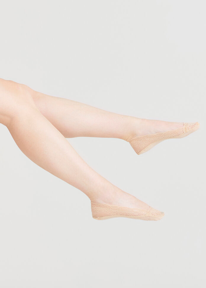 3 Pack Nude Lace Socks, , hi-res