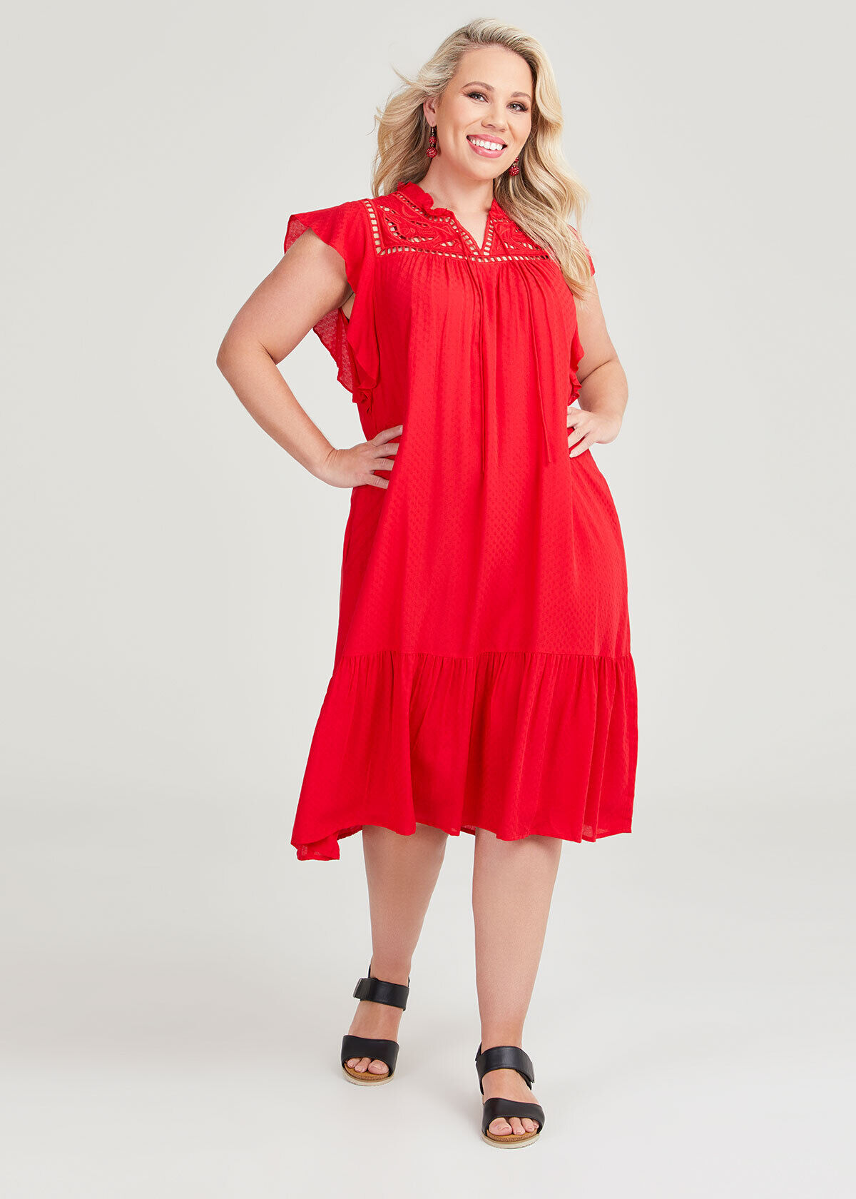 Plus size shop red dress australia