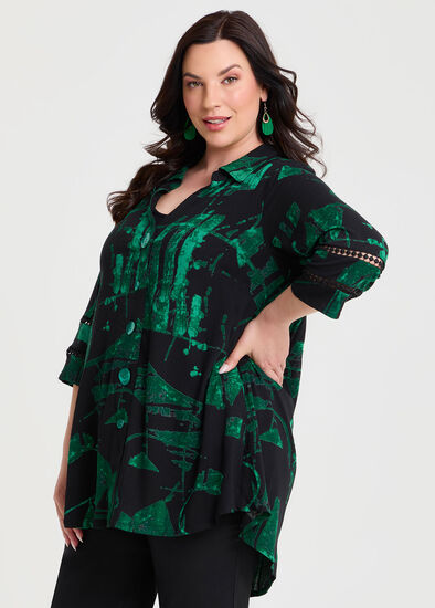 Plus Size Colour Focus Natural Shirt